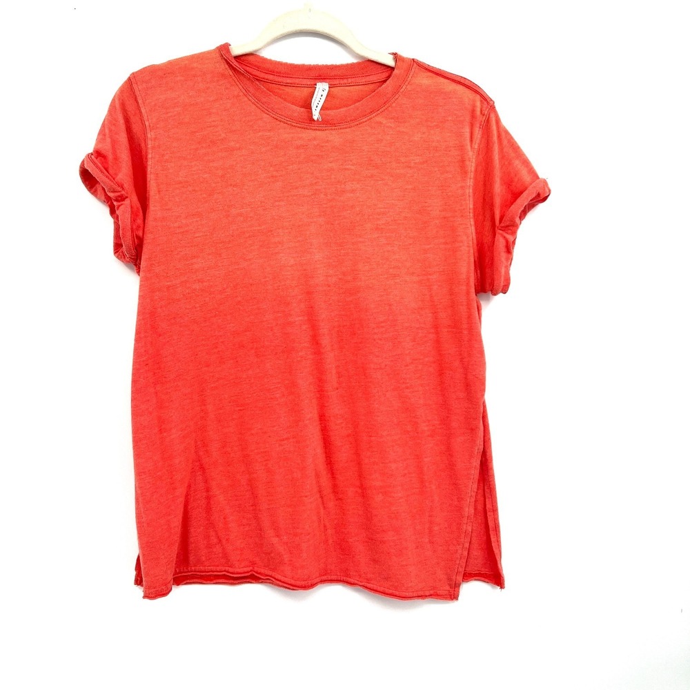 Free‎ People Movement oversized lightweight t-shirt top orange S READ